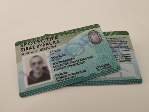 LEGITYMACJA  PERSONALIZOWANA STRAŻNIKA SPOŁECZNEJ STRAŻY RYBACKIEJ