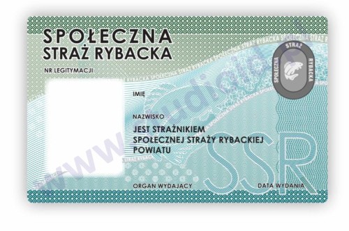 LEGITYMACJA STRAŻNIKA SPOŁECZNEJ STRAŻY RYBACKIEJ