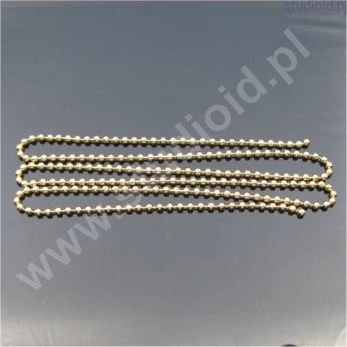 ŁAŃCUSZEK KULKOWY  ZŁOTY 90CM