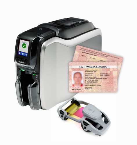 ZESTAW DO DRUKOWANIA E-LEGITYMACJI UCZNIA ZEBRA ZC300